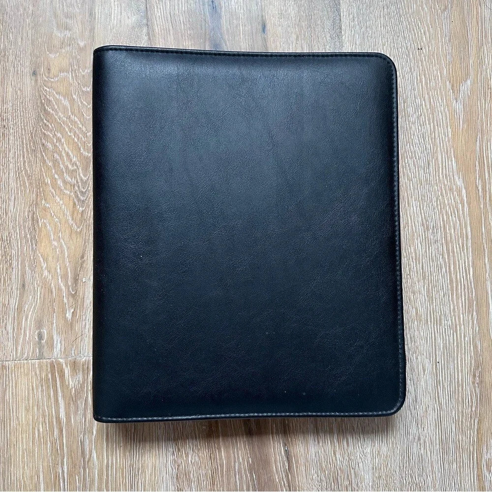 Franklin Covey Black Planner Cover 3 Ring Binder with Zipper